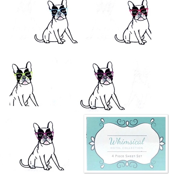 Whimsical Smarty French Bulldog FULL Sheet Set - Picture 2 of 8